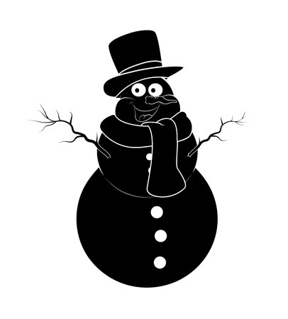 Download Snowman Silhouette Vector at Vectorified.com | Collection ...