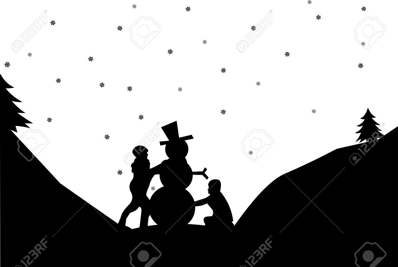 1300x871 Stock Vector Art Shadows Silhouettes Snowflakes Make