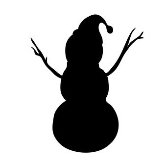 Snowman Silhouette Vector at Vectorified.com | Collection of Snowman ...