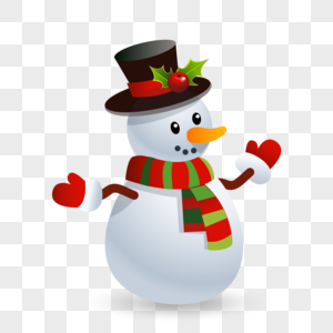 300x300 Lovely Christmas Snowman Vector Material Free Download