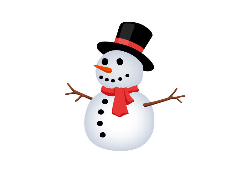 800x566 Snowman Free Vector Illustration