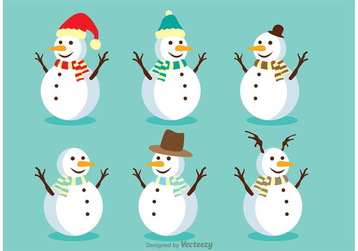 700x490 Snowman Vectors Pack