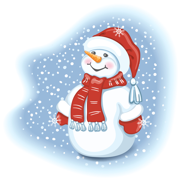 600x600 Cute Christmas Snowman Vector Design Free Download