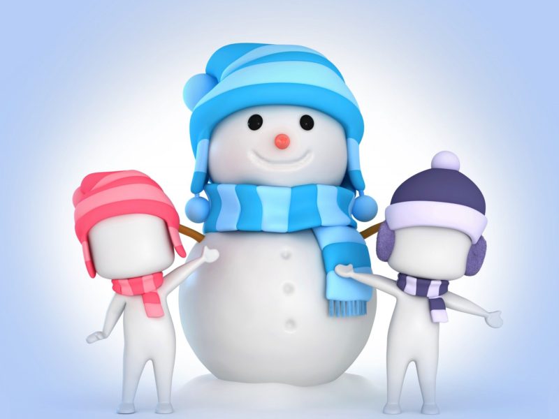 800x600 Cute Snowman Vector Art