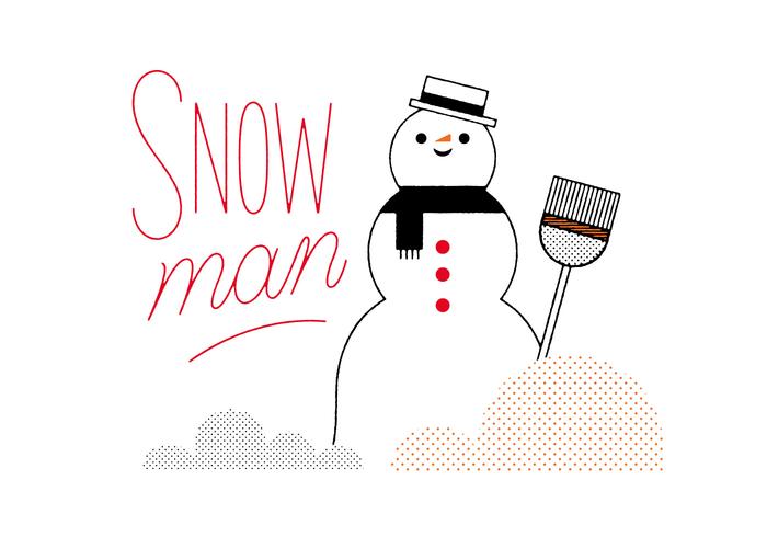 700x490 Free Snowman Vector