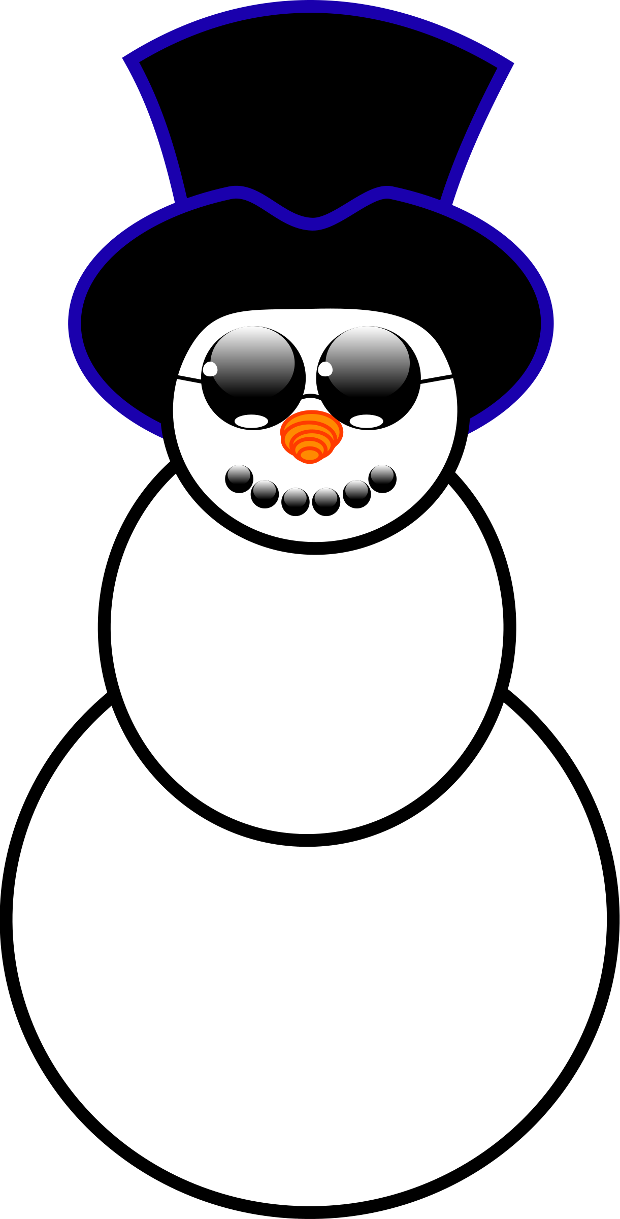 1221x2400 Snowman Vector Art Image