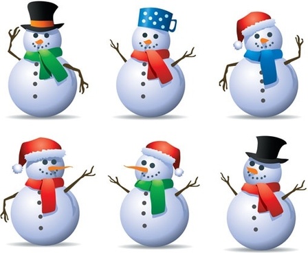 448x368 Snowman Free Vector Download
