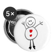 190x190 Storyt Cute Smiley Snowman Vector Art Large Button
