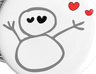 190x148 Storyt Unique Cute Snowman Hearts Vector Graphic Art Large