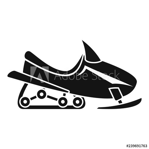 500x500 Snowmobile Icon Simple Illustration Of Snowmobile Vector Icon