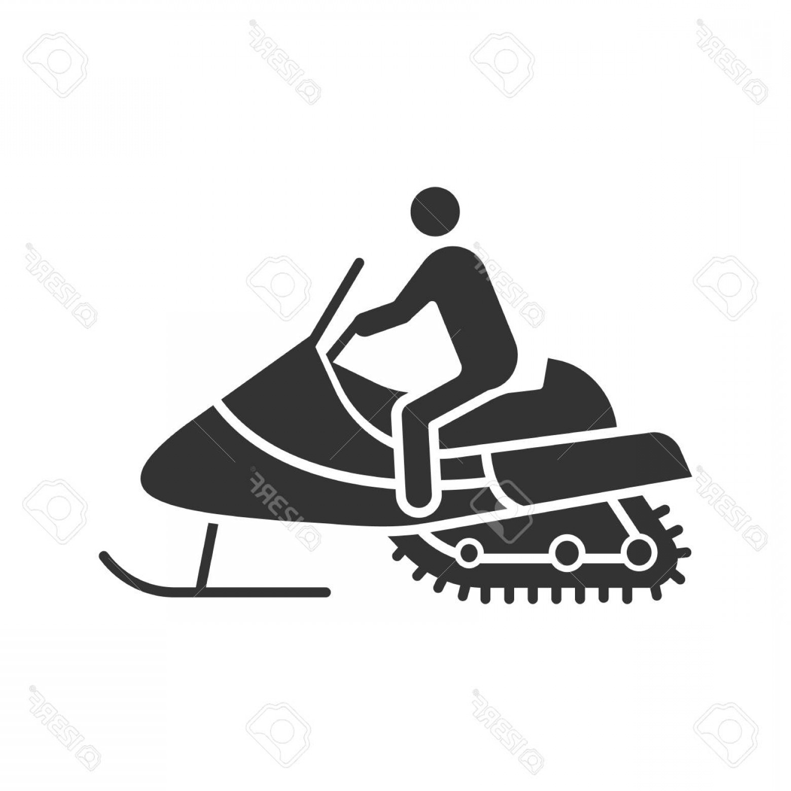 1560x1560 Photostock Vector Man Driving Snowmobile Glyph Icon Motor Sled