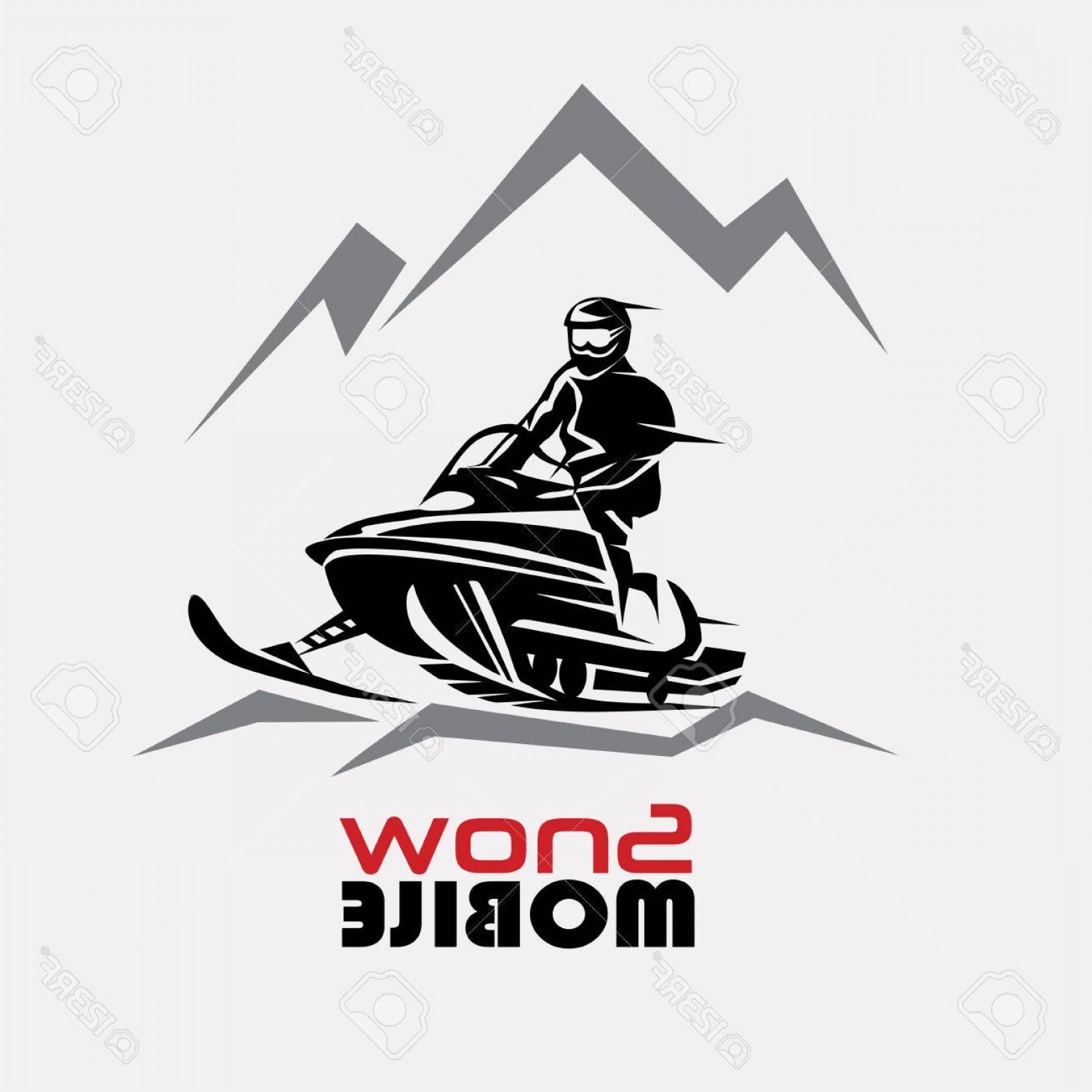 1560x1560 Photostock Vector Snowmobile Logo Template Stylized Vector Symbol