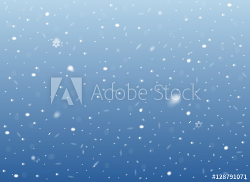 500x364 Falling Snow On Blue Background Vector Image Abstract Snowflake