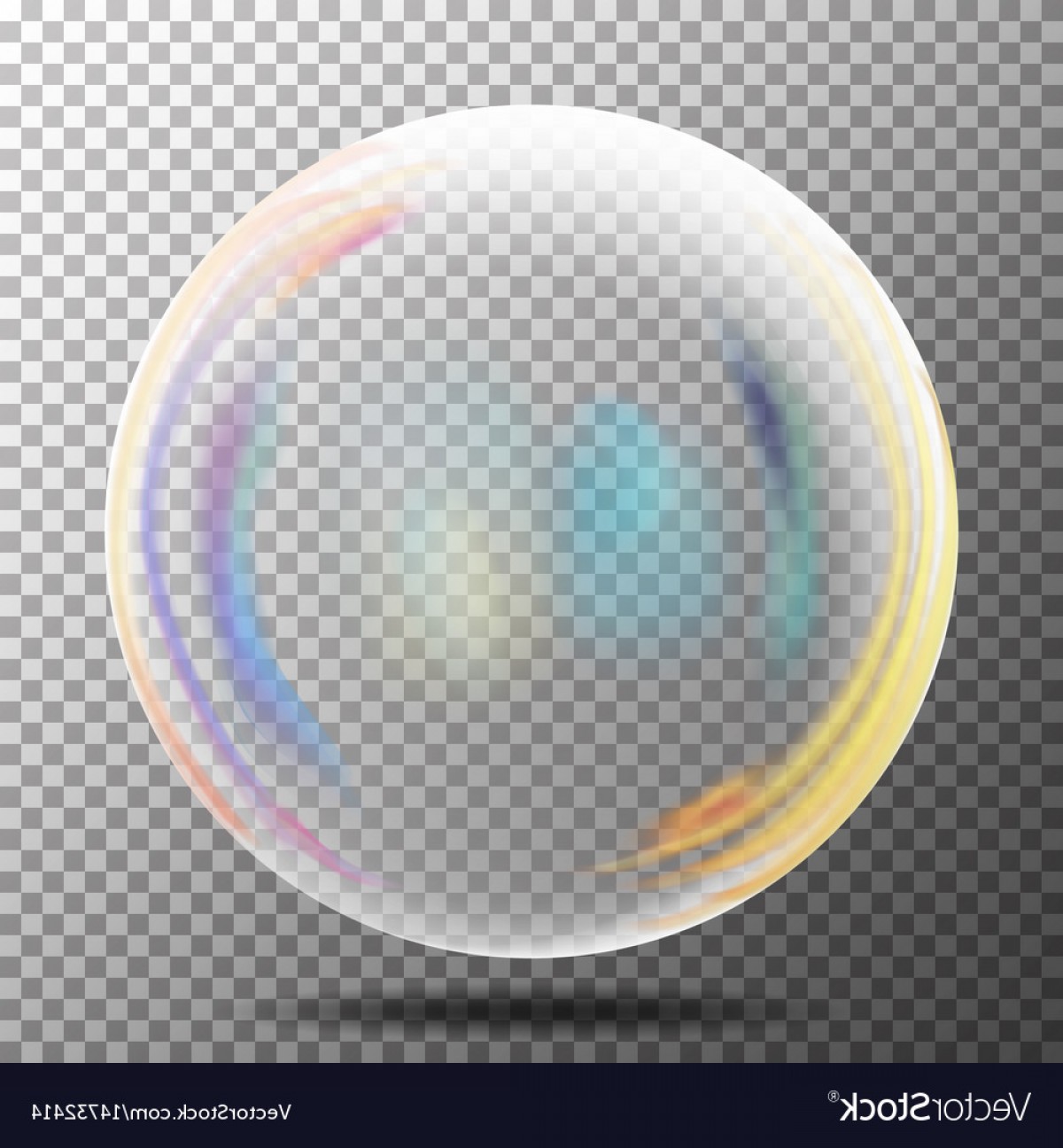 1200x1296 Rainbow Reflection Soap Bubble Big Transparent Vector Soidergi