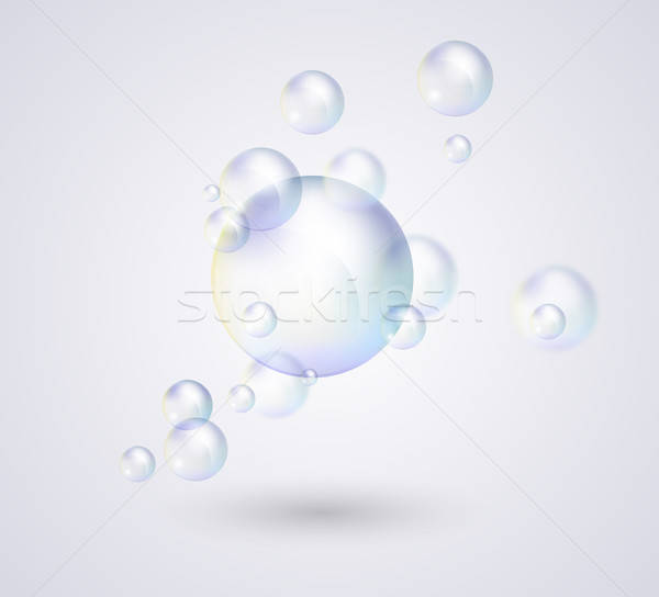 600x544 Transparent Soap Bubbles, Vector Vector Illustration Igor