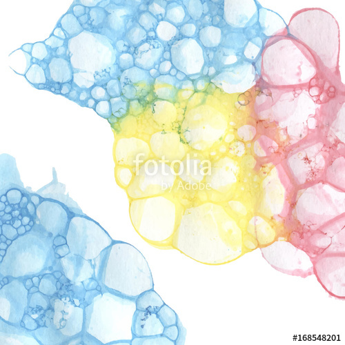 500x500 Vector Illustration Suds Watercolor Soap Bubbles Vector, Colorful