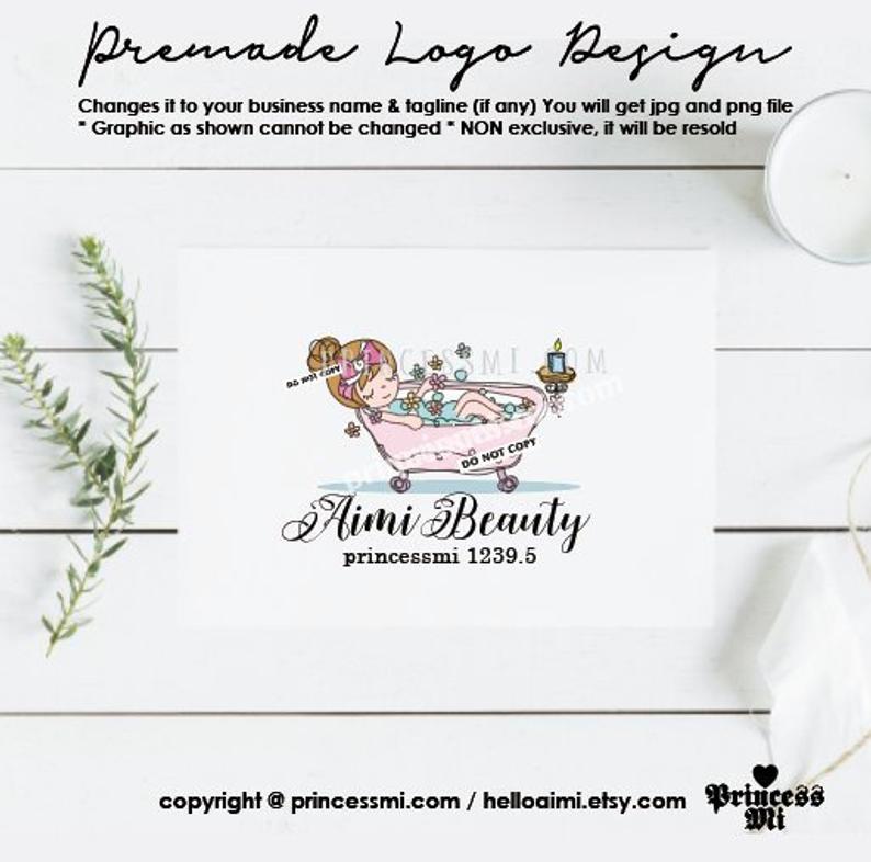 794x786 Spa Logo Design Beauty Salon Soap Business Logo Bathing Logo Etsy