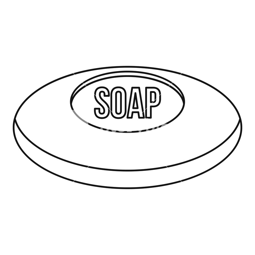 1000x1000 Piece Of Soap Icon Outline Illustration Of Piece Of Soap Vector