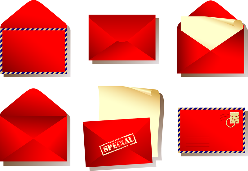 800x551 Red Envelope Vector