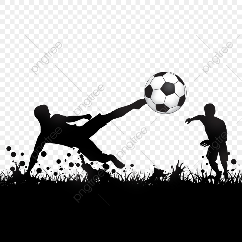 800x800 Soccer Poster Background Vector Silhouette Graphics, Soccer