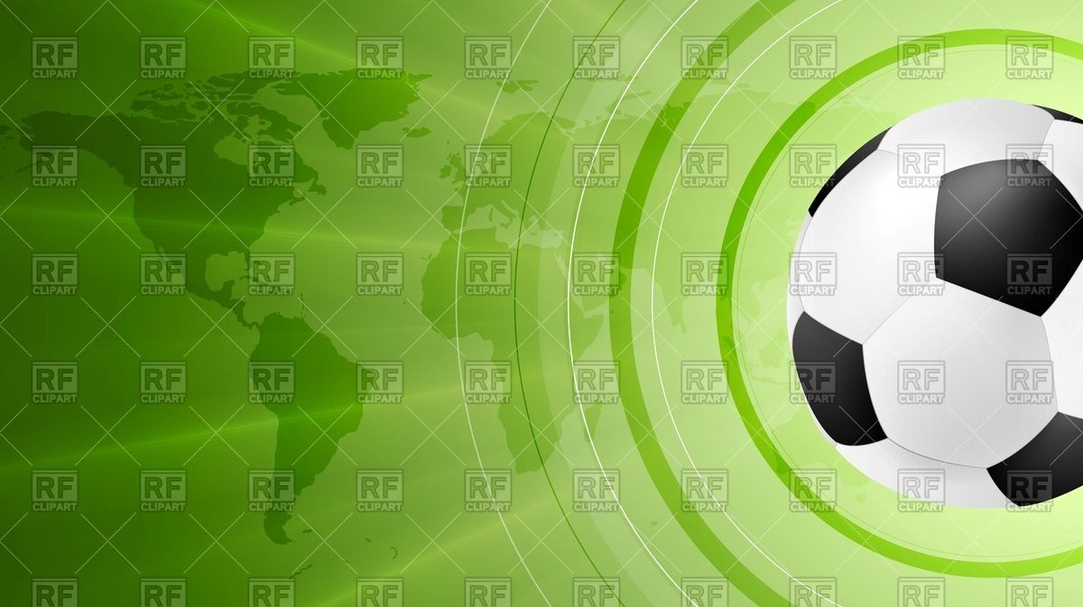 1200x673 Green Anstract Sport Background With Soccer Ball Vector Image