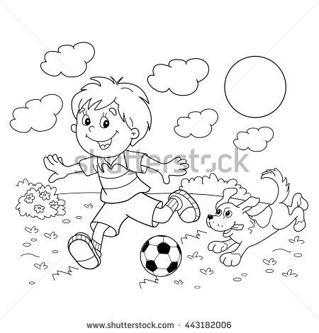 Dsctop Dog Football, Soccer Ball, Cartoon Boy 450x470 Dsctop Dog Football, Soccer Ball, Cartoon Boy