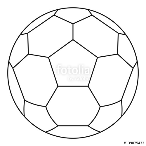 Soccer Ball Icon, Outline Style Stock Image And Royalty Free 500x500 Soccer Ball Icon, Outline Style Stock Image And Royalty Free