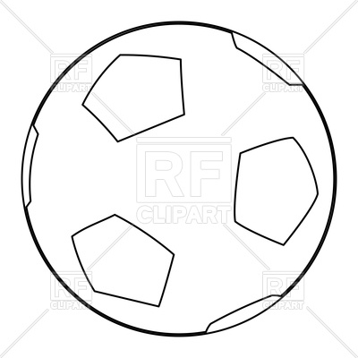 Soccer Ball Outline Vector at Vectorified.com | Collection of Soccer