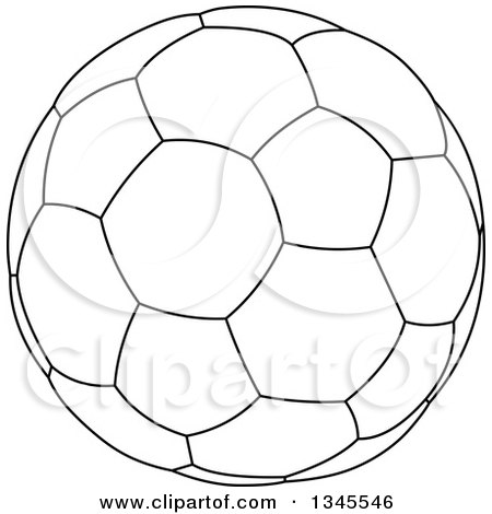 Clipart Of A Black And White Outline Soccer Ball 450x470 Clipart Of A Black And White Outline Soccer Ball