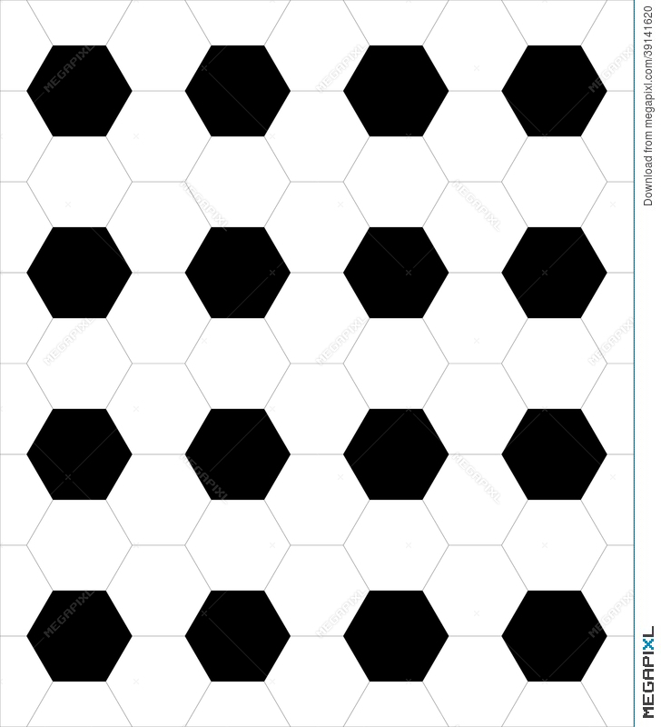 728x800 Abstract Hexagons Soccer Ball Pattern Vector Illustration