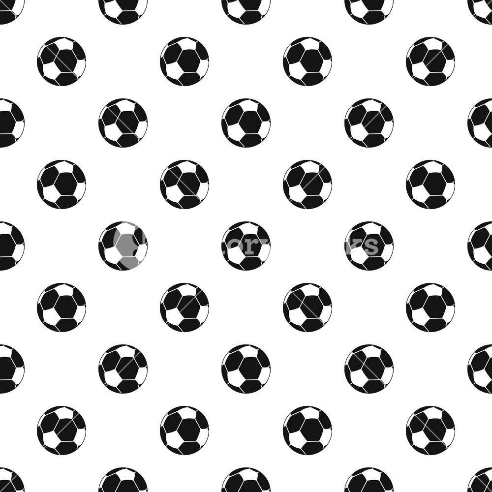 1000x1000 Football Ball Pattern Seamless In Simple Style Vector Illustration