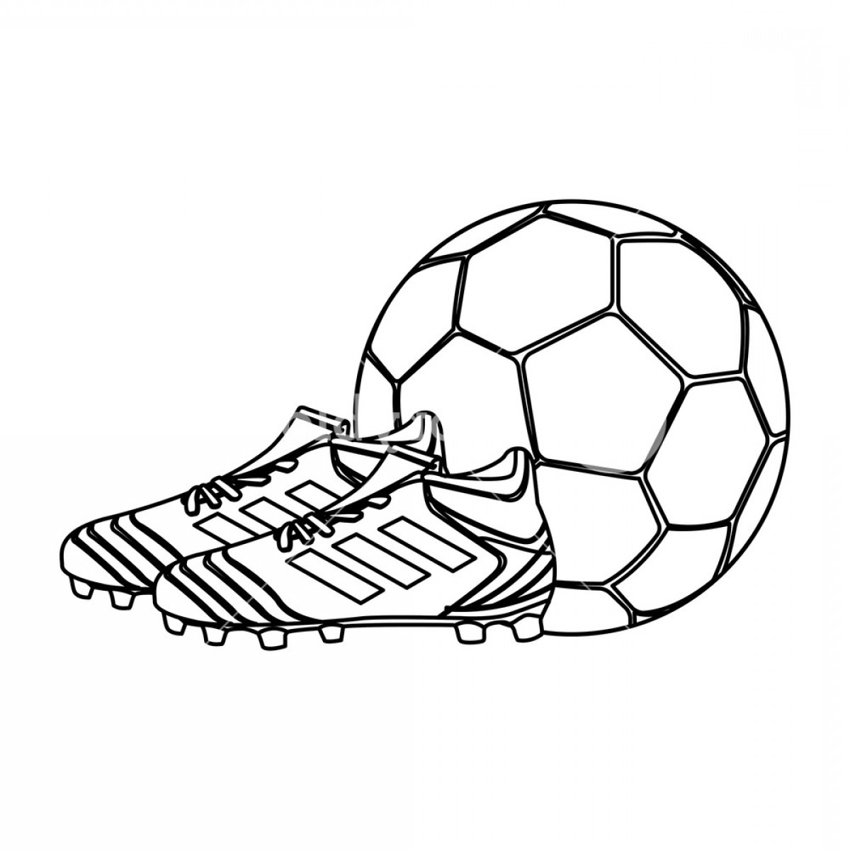 Soccer Boots With Ball Vector Illustration Graphic Design 1200x1200 Soccer Boots With Ball Vector Illustration Graphic Design