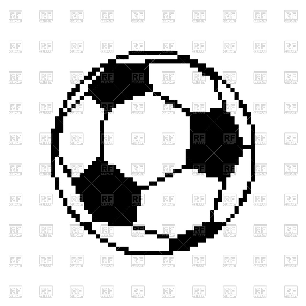 Футбольный мяч по клеточкам