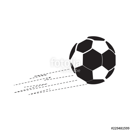 500x500 Silhouette Of A Soccer Ball Vector Illustration Design Stock