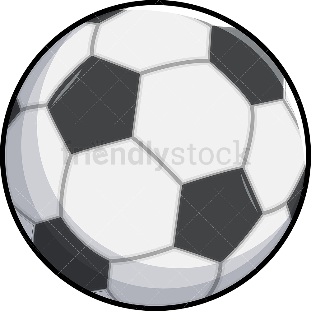 1000x1000 Soccer Ball Cartoon Clipart Vector