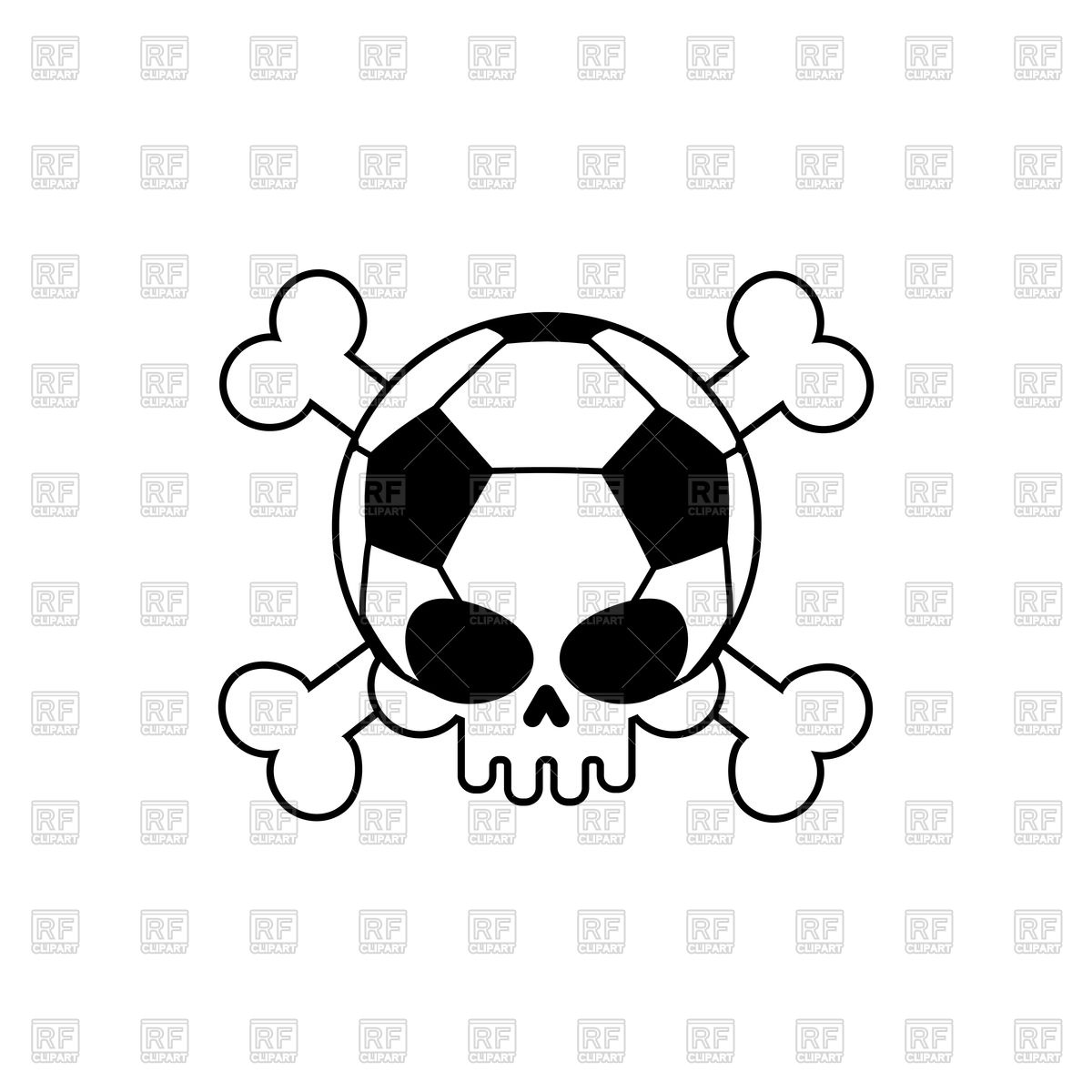 1200x1200 Skull Soccer Ball Vector Image Of Conceptual Maryvalery