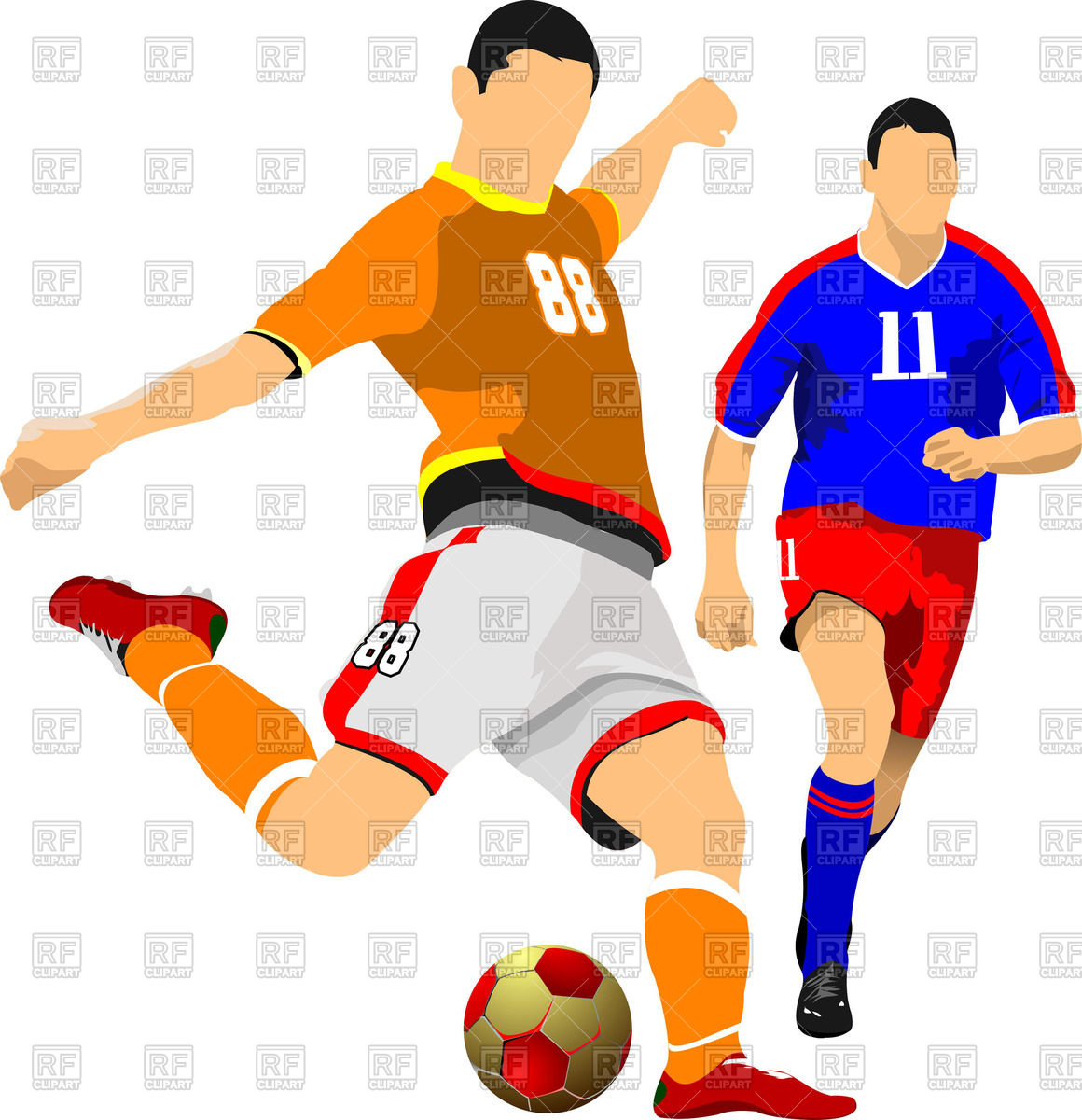 1160x1200 Two Soccer Players Vector Image Of People Leonido