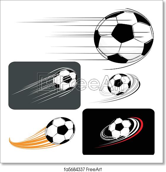 561x581 Free Art Print Of Soccer Clipart Set Of Soccer Balls, In Vector