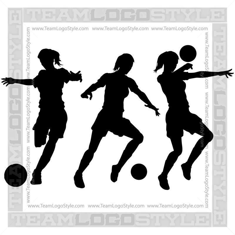 800x800 Girls Soccer Clipart