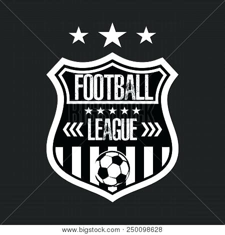 450x470 Soccer Logo Template Design Football Black And White Vintage Crest