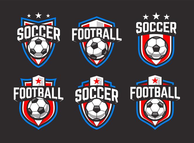 664x490 Soccer Vector Emblems Set