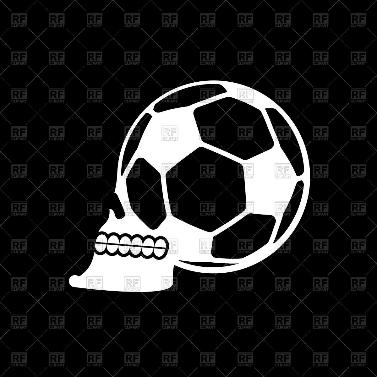 1200x1200 Soccer Ball Skull Emblem Vector Image Of Sport And Leisure