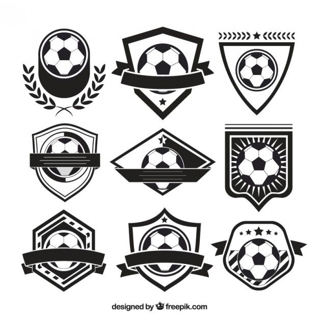 626x626 Variety Of Soccer Badges Free Vector T Shirt Sports Logo