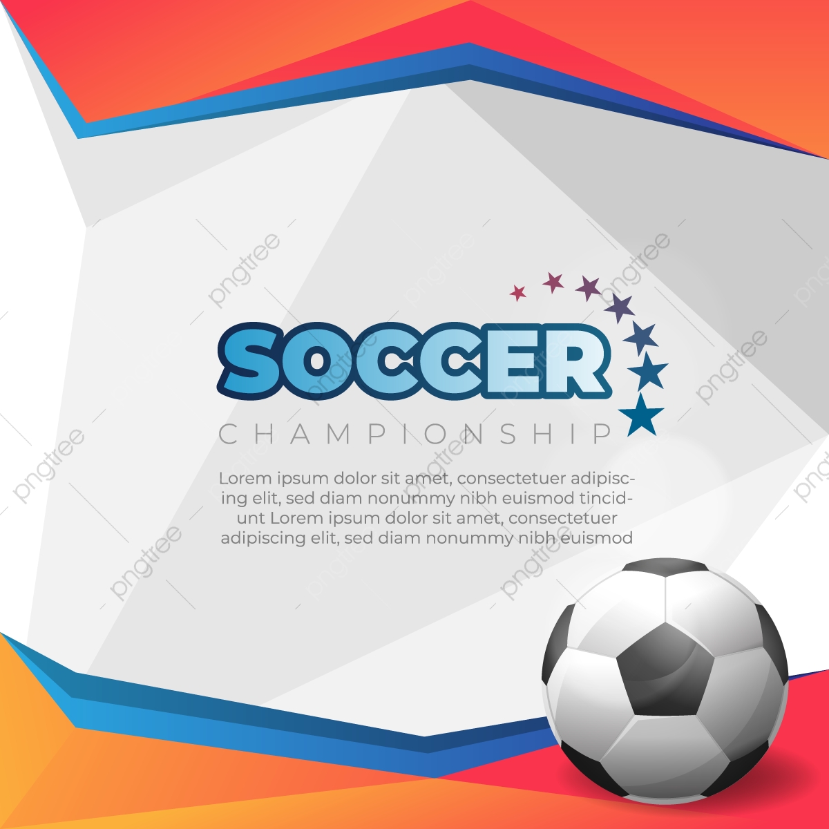1200x1200 Soccer Poster On Orange Background With Ball, Soccer, Football