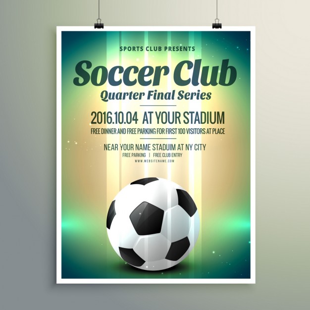 626x626 Soccer Cup Final Flyer Vector Free Download