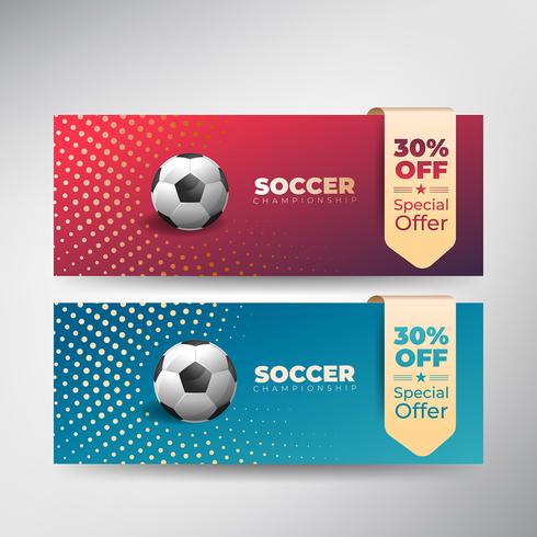 490x490 Soccer Football Championship Presentation Flyer Vector