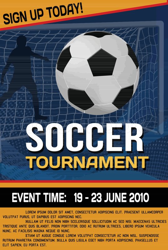 539x800 Soccer Tournament Flyer Or Poster Stock Vector Colourbox