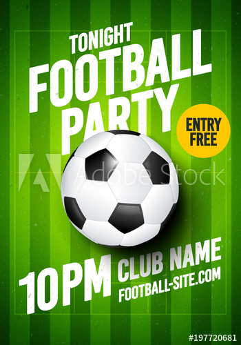 350x500 Vector Illustration Soccer Football Sports League Tournament Flyer