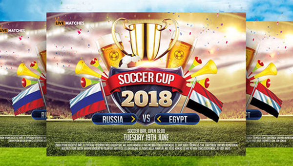 600x340 Soccer Cup Flyer Templates