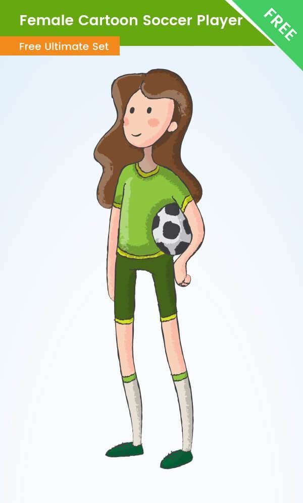 Soccer Girl Vector